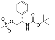 Boc-(S)-2-amino-2- phenylethyl methanesulfonate